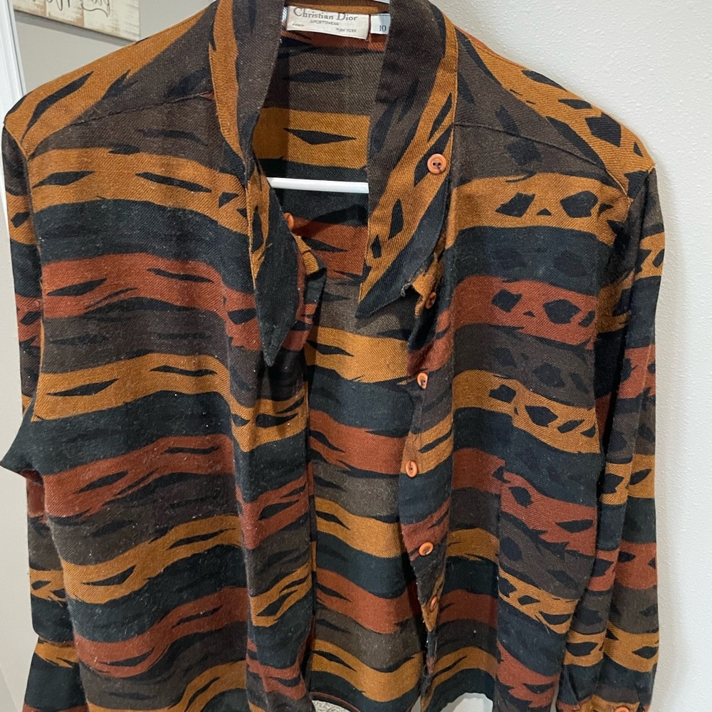 Christian Dior Vintage Striped Blouse